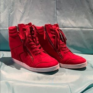 Red High heel sneakers
